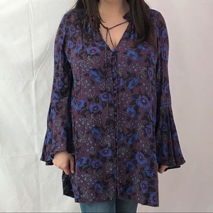 Free People “Magic Mystery” Bell Sleeve Tunic